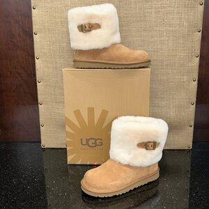 NEW UGG ELLEE CUFF BOOT CHESTNUT